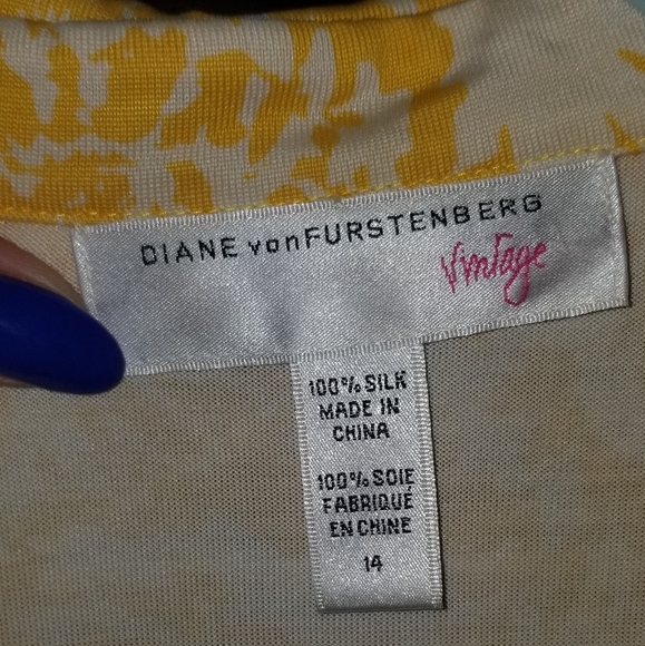 Diane Von Fursteng Vintage Dress Line Wrap Dress - Picture 1 of 7